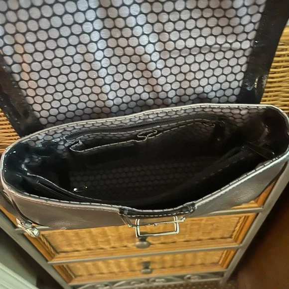 Brighton Black, White, and Silver Shoulder Bag - Picture 3 of 3